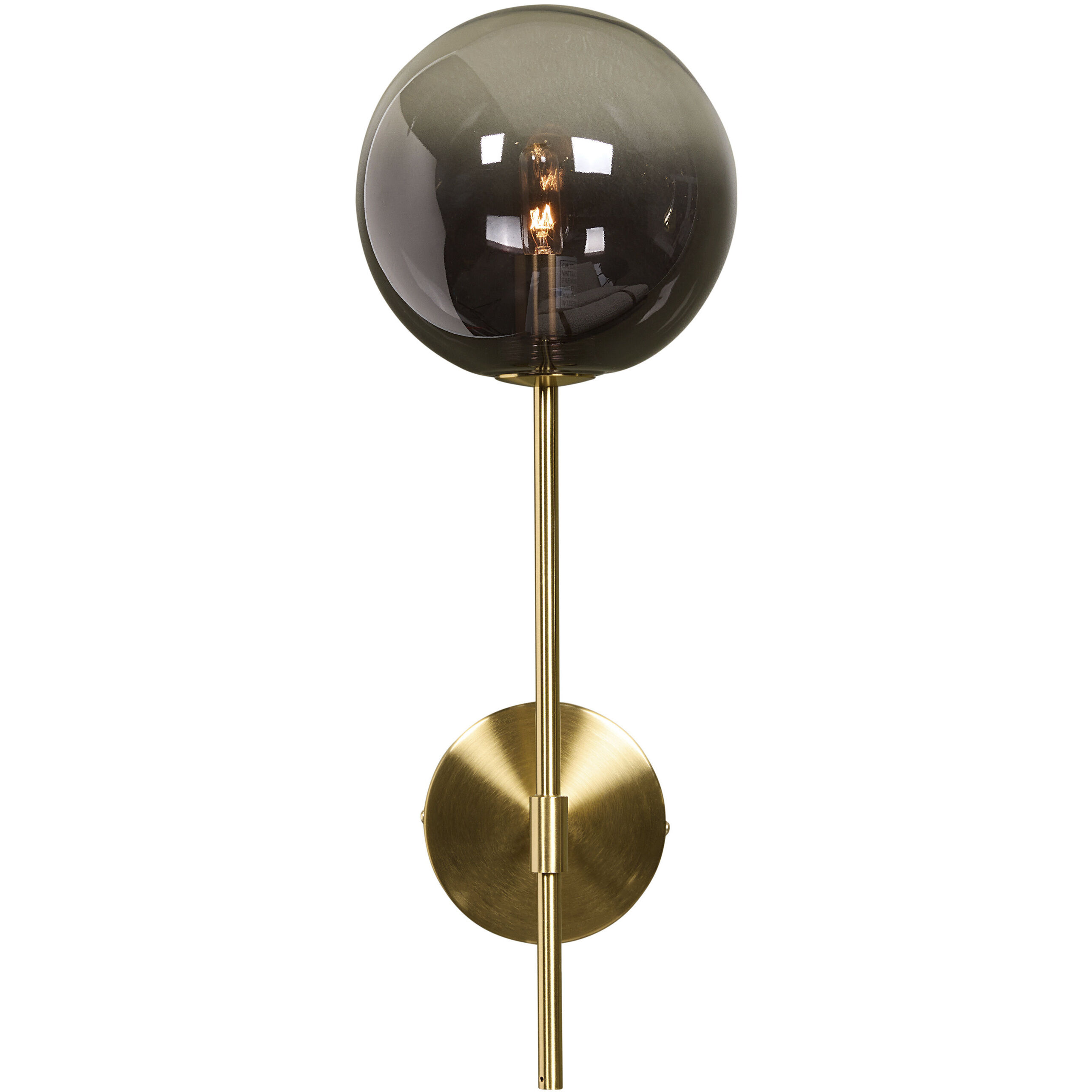 Izora LED 7 inch Brass / Smoke Grey Ombre Sconce Wall Light